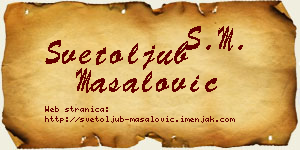 Svetoljub Masalović vizit kartica